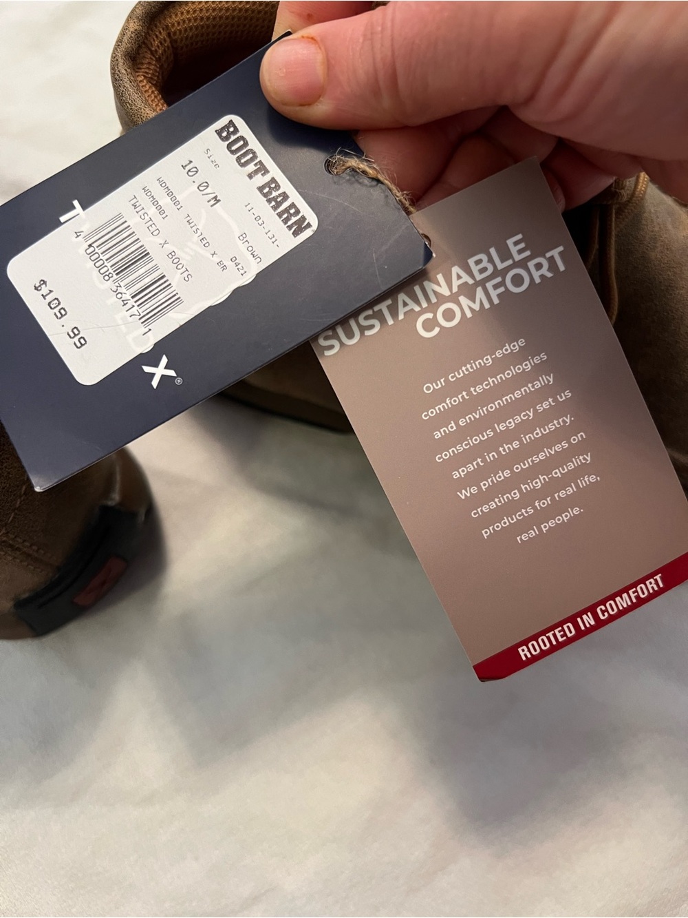 NWT Twisted X Bomber Leather Modern Cowboy Lace Up Driving Moccasins. Size 10M - Picture 14 of 16